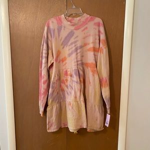 XL Wild Fable Sweatshirt Tie-Dye Dress